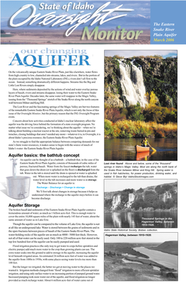 State of Idaho Oversight Monitor: Our Changing Aquifer