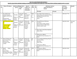 List of E-Good Producers Having E- Waste Collection Centres in Kerala As Per Epr Authorization from Cen Tral Pollution Control Board As on 31.12.2019