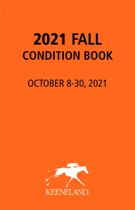 2021 Fall Condition Book
