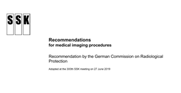 Recommendations for Medical Imaging Procedures