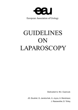 Guidelines on Laparoscopy