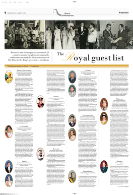 Bangkok Post Bangkok Post Visiting Monarchs from 13 Countries