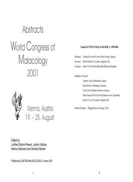 WCM 2001 Abstract Volume