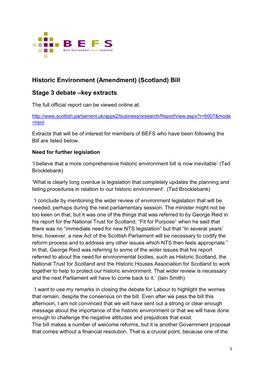 Historic Environment (Amendment) (Scotland) Bill
