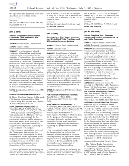 Federal Register / Vol. 60, No. 128 / Wednesday, July 5, 1995 / Notices the Agreement and Proposed Order Or to (Sec