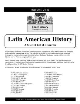 Latin American History