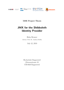 JMX for the Shibboleth Identity Provider