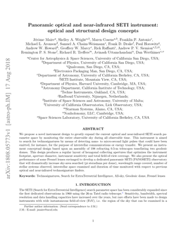 Panoramic Optical and Near-Infrared SETI Instrument: Optical and Structural Design Concepts