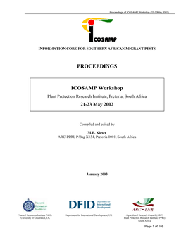List of Potential Delegates to Icosamp Workshop