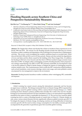 Flooding Hazards Across Southern China and Prospective Sustainability Measures