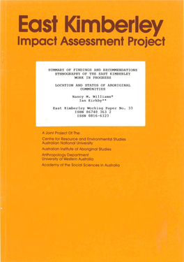 East Kimberley Impact Assessment Project