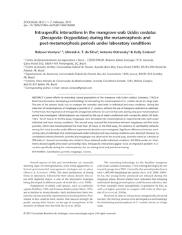 Intraspecific Interactions in the Mangrove Crab Ucides