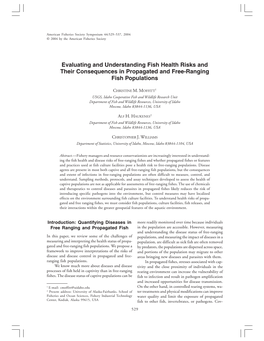 Evaluating and Understanding Fish Health Risks and Their Consequences in Propagated and Free-Ranging Fish Populations