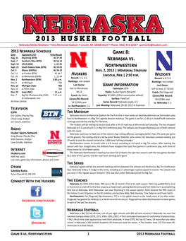 2013 HUSKER FOOTBALL Game 8