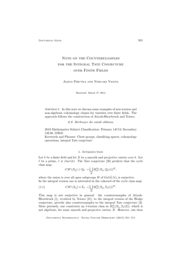 Note on the Counterexamples for the Integral Tate Conjecture Over Finite Fields