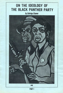 On the Ideology of the Black Panther Party