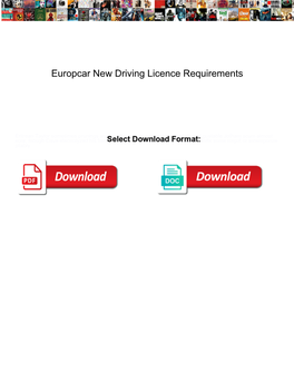 Europcar New Driving Licence Requirements