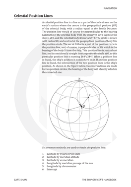 Celestial Position Lines