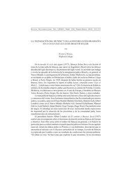 Y De La Historia Judía Brasileña En O Ciclo Das Águas De Moacyr Scliar