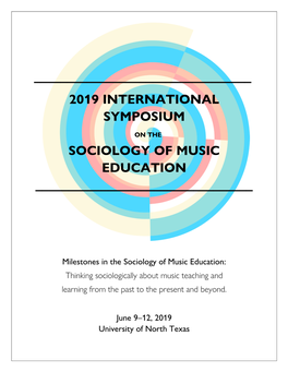 2019 International Symposium Sociology of Music Education