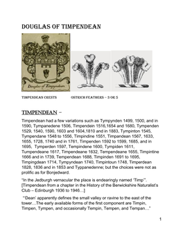 Douglas of Timpendean