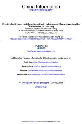 Ethnic Identity and Racial Contestation in Cyberspace