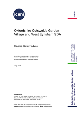 Oxfordshire Cotswolds Garden Village and West Eynsham SDA