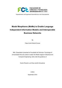 Model Morphisms (Momo) to Enable Language Independent Information Models and Interoperable Business Networks