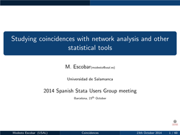 Studying Coincidences with Network Analysis and Other Statistical Tools