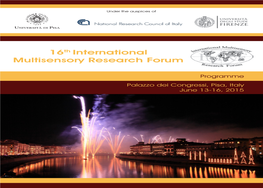 16Th International Multisensory Research Forum