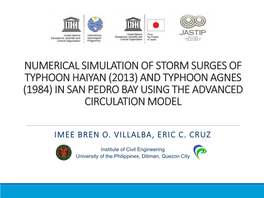 (2013) and Typhoon Agnes (1984) in San Pedro Bay Using the Advanced Circulation Model