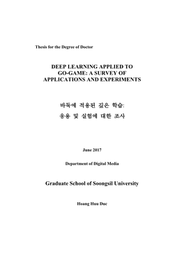 Thesis for the Degree of Doctor