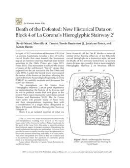 New Historical Data on Block 4 of La Corona's Hieroglyphic Stairway 21