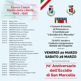 70° Anniversario Dell'eccidio Di San Marcello