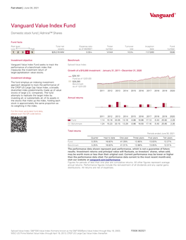 Vanguard Fund Fact Sheet