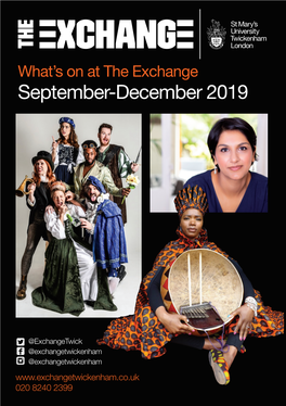 Events at the Exchange SEPT-DEC19 A5 Booklet 19-245 JUL19.Indd