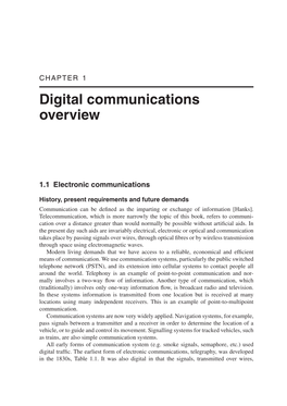 Digital Communications Overview
