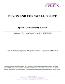 Special Constabulary Review