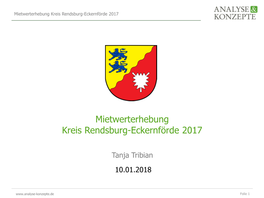 Mietwerterhebung Kreis Rendsburg-Eckernförde 2017