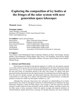 Exploring the Composition of Icy Bodies at the Fringes of the Solar System with Next Generation Space Telescopes