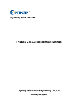 Trixbox 2.8.0.3 Installation Manual