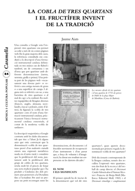 La Cobla De Tres Quartans I El Fructífer Invent De La Tradició