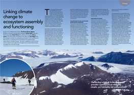 Linking Climate Change to Ecosystem Assembly and Functioning