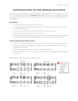 Introduction to the Neapolitan Sixth