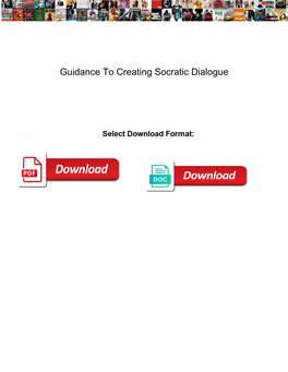 Guidance to Creating Socratic Dialogue