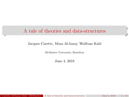 A Tale of Theories and Data-Structures