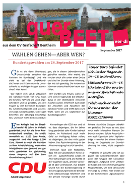 "Querbeet": Ausgabe September 2017