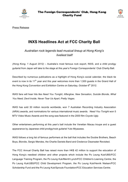 INXS Headlines Act at FCC Charity Ball