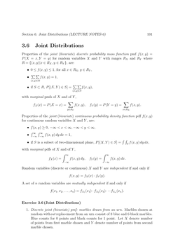 3.6 Joint Distributions