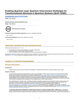 Enabling Quantum Leap: Quantum Interconnect Challenges for Transformational Advances in Quantum Systems (Quic-TAQS)